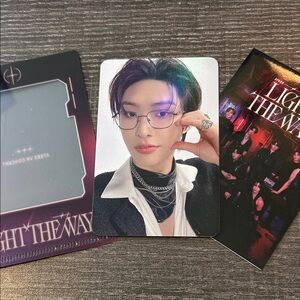 Ateez Mingi light the way vr photo card photocard PC holder special hologram